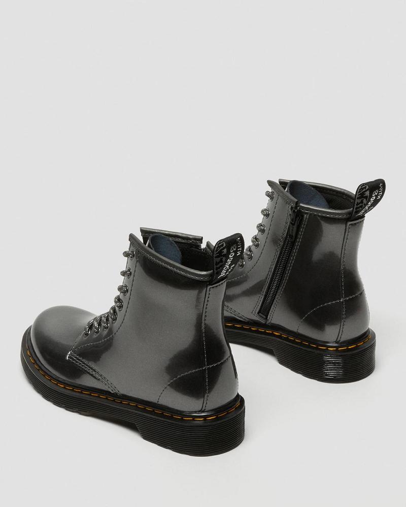 Dr Martens Junior 1460 Metallic Veterlaarzen Kinderen Grijs | NL 140EBC